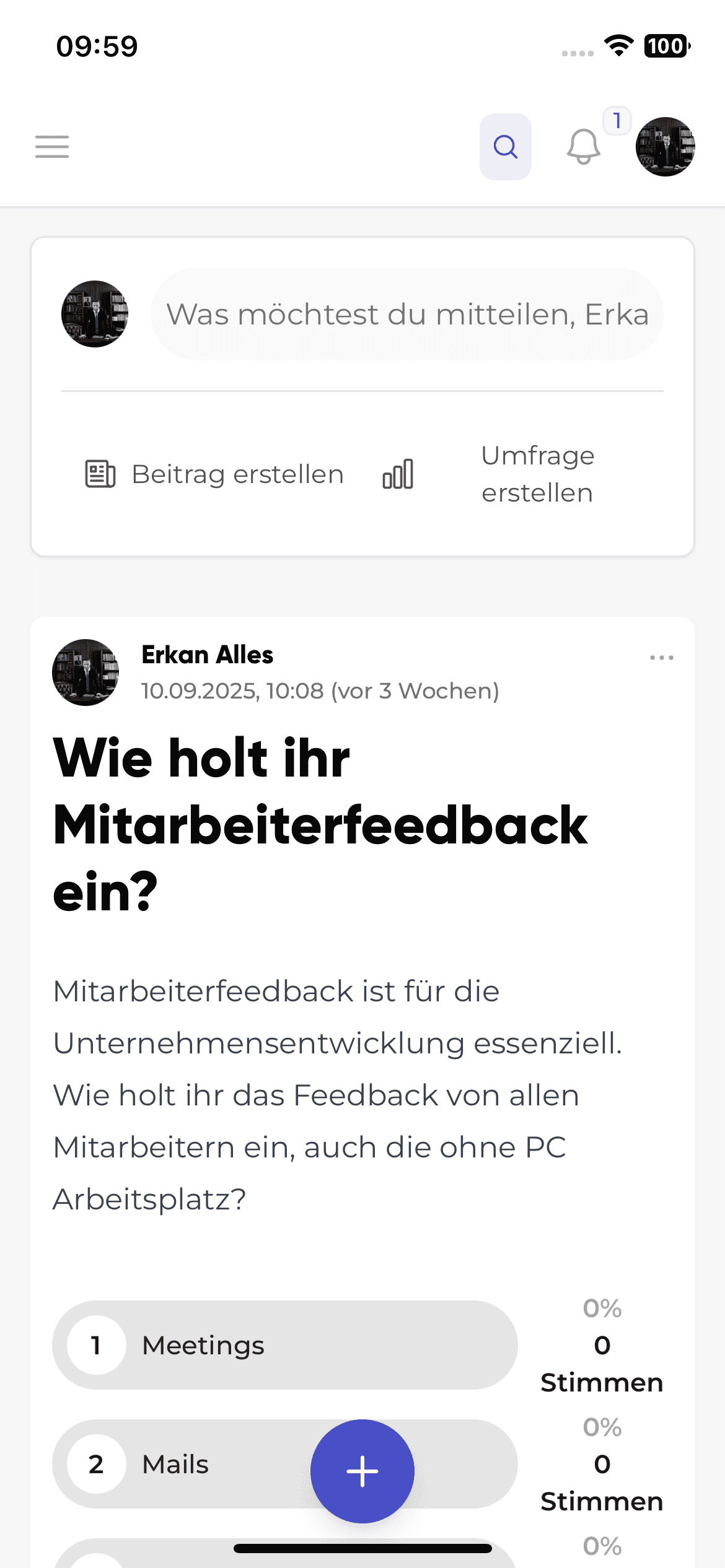 Kibi Connect App - Newsfeed und Updates auf dem Smartphone