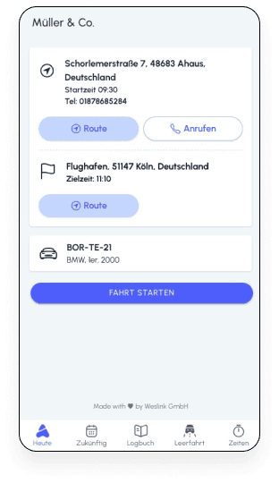 Beßler Drive App - Digitale Fahrdienstplanung und Flottenmanagement